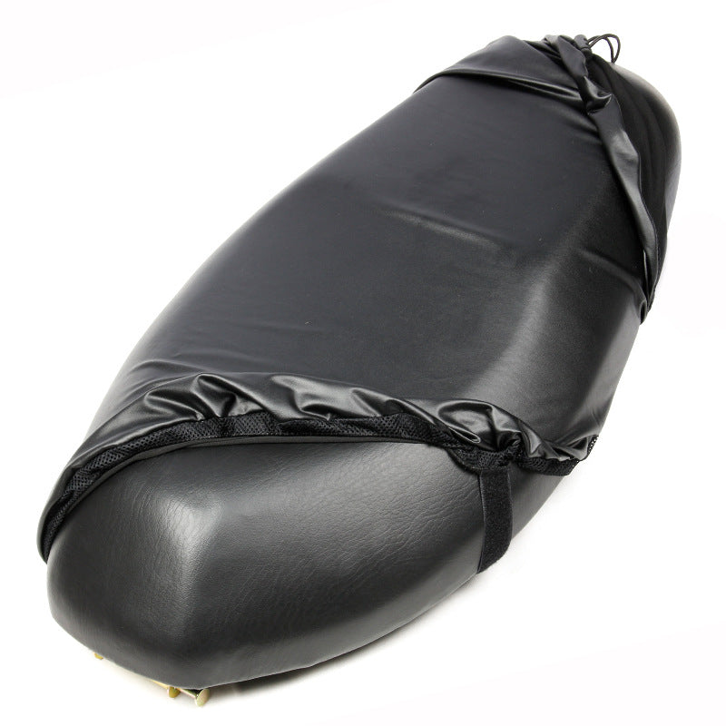 Motorcycle Seat Cover Waterproof Electric Bike Seat Rain Cover Saddle Protector Size: L - Black Motorcycle Seat Cover Waterproof Electric Bike Seat Rain Cover Saddle Protector Size: L - Black